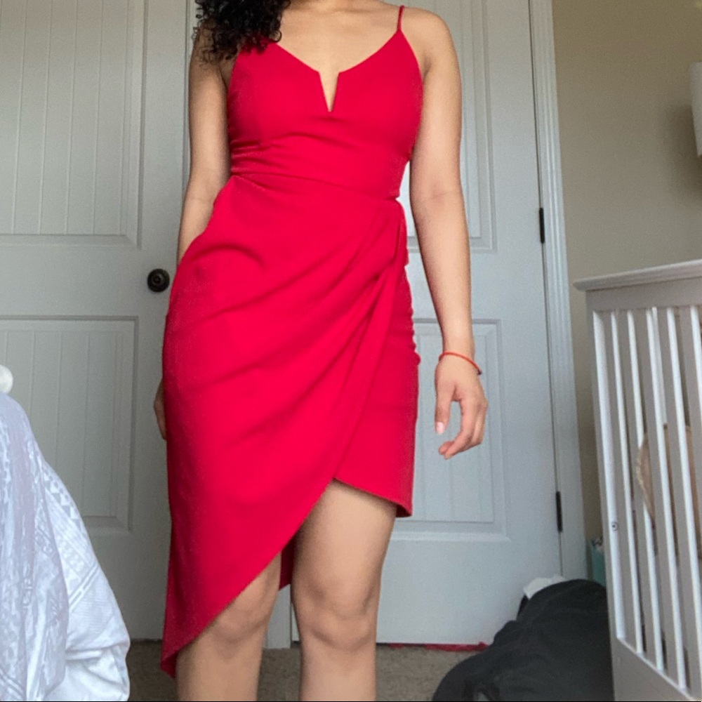 Asymmetrical Red dress
